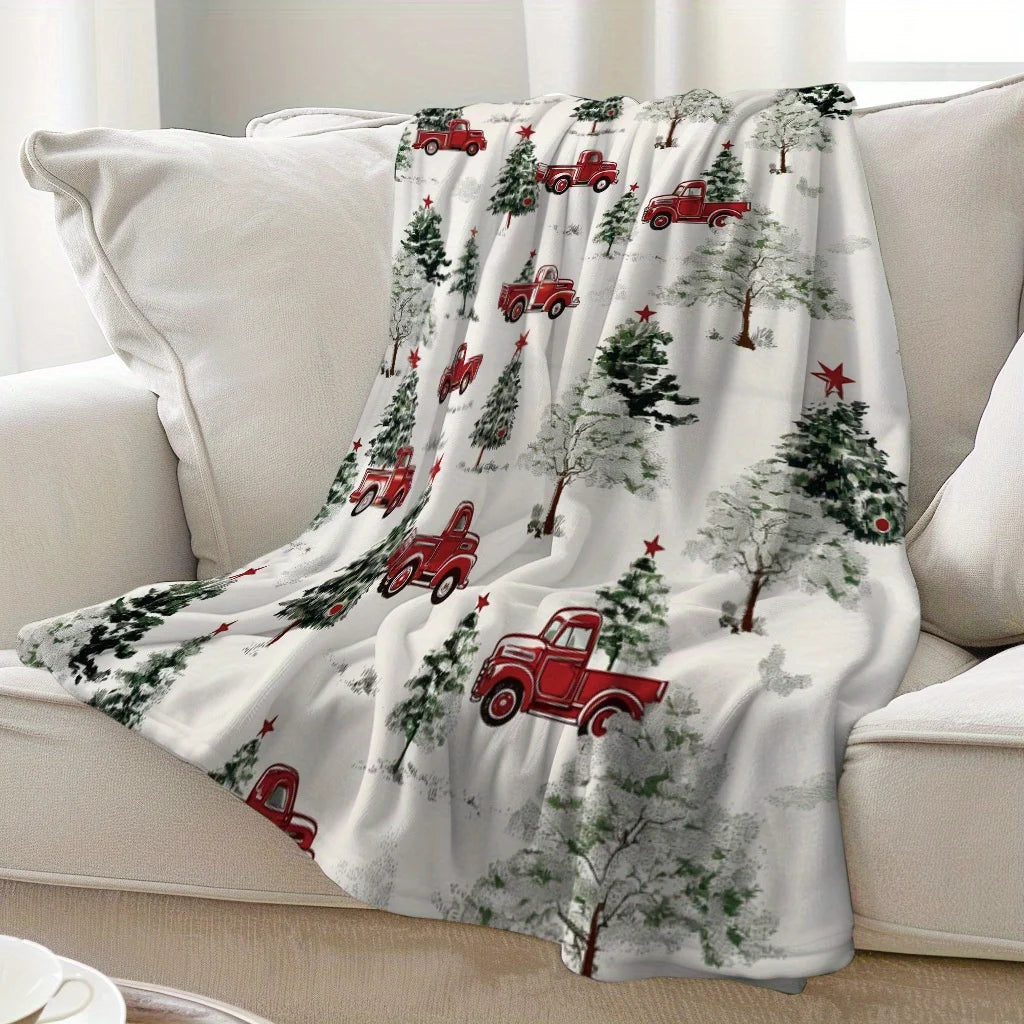 Red Truck Throw Blanket