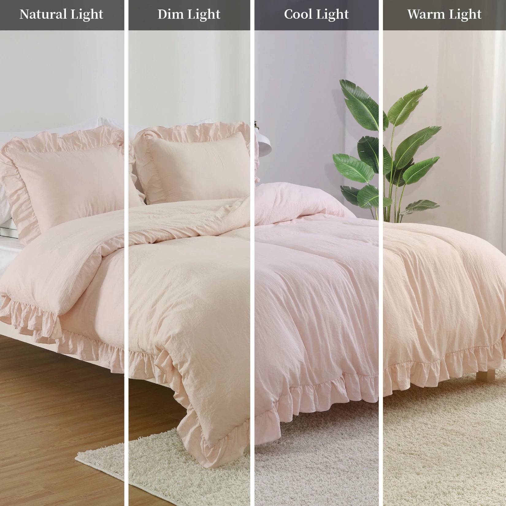 3 PC Ruffled Duvet Cover Set- COMFORTER NOT INCLUDED.