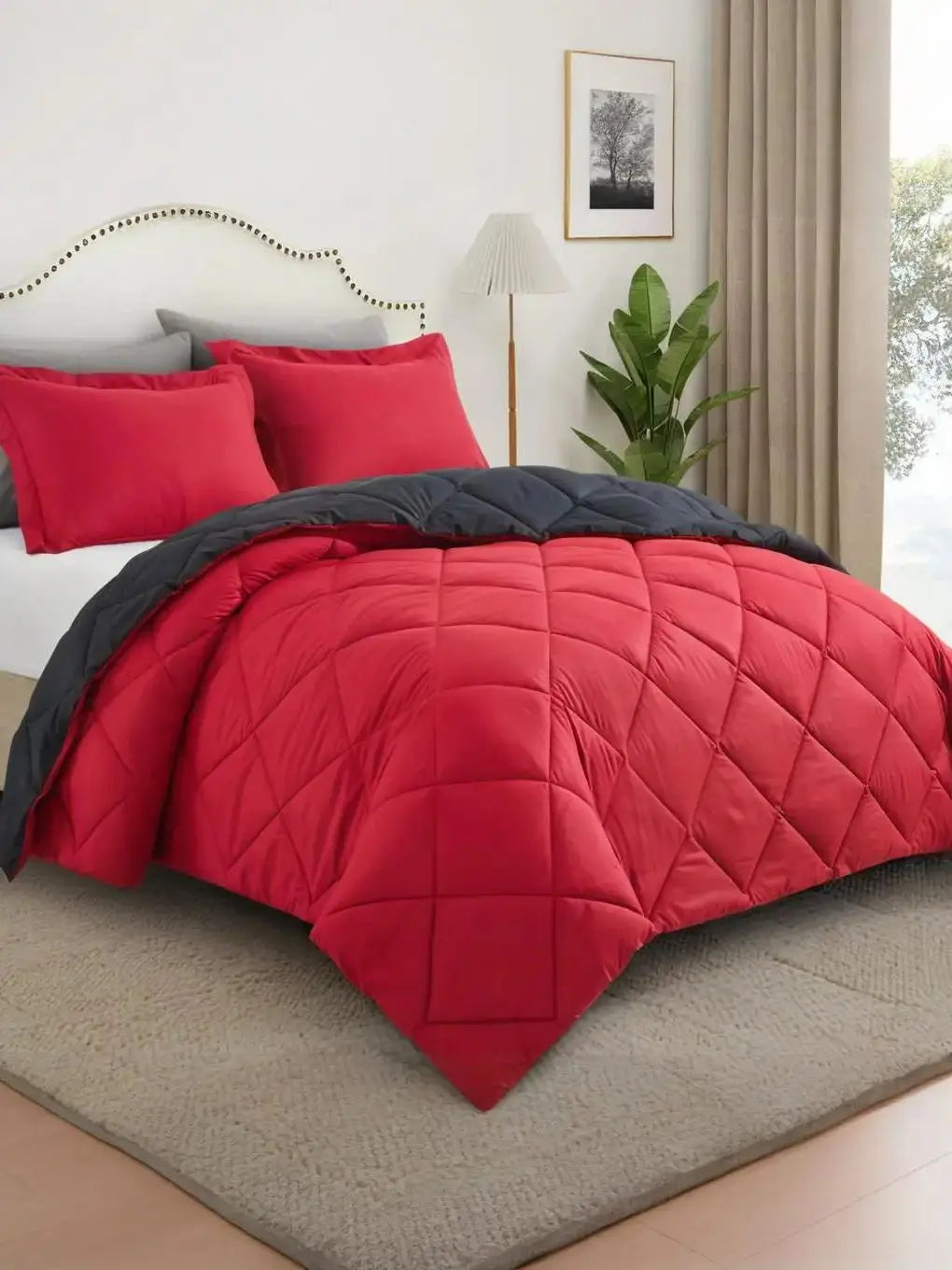 2/3pcs Reversible Comforter Bedding Set