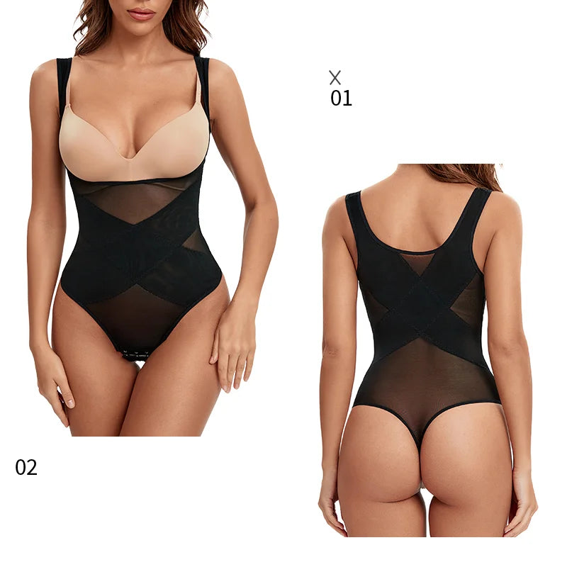 Sexy Criss Cross Mesh Shapewear