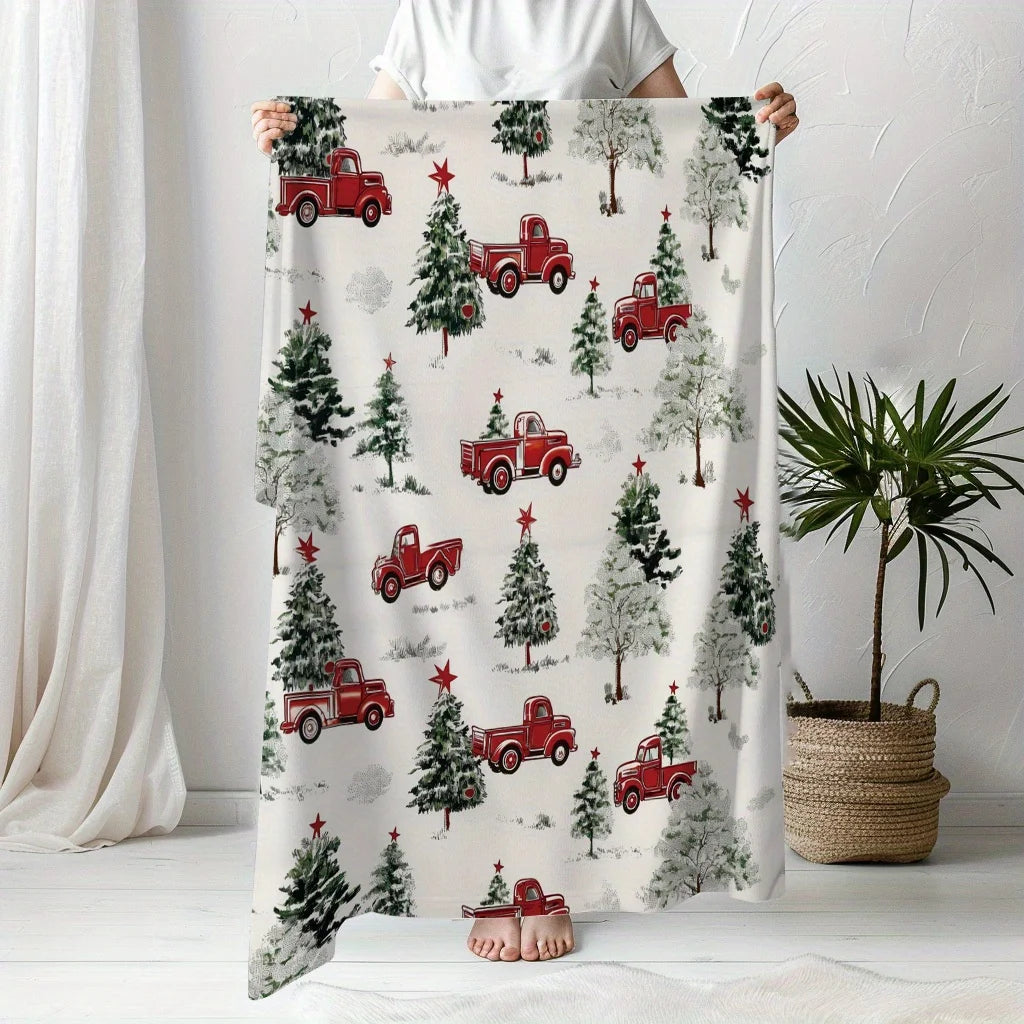Red Truck Throw Blanket