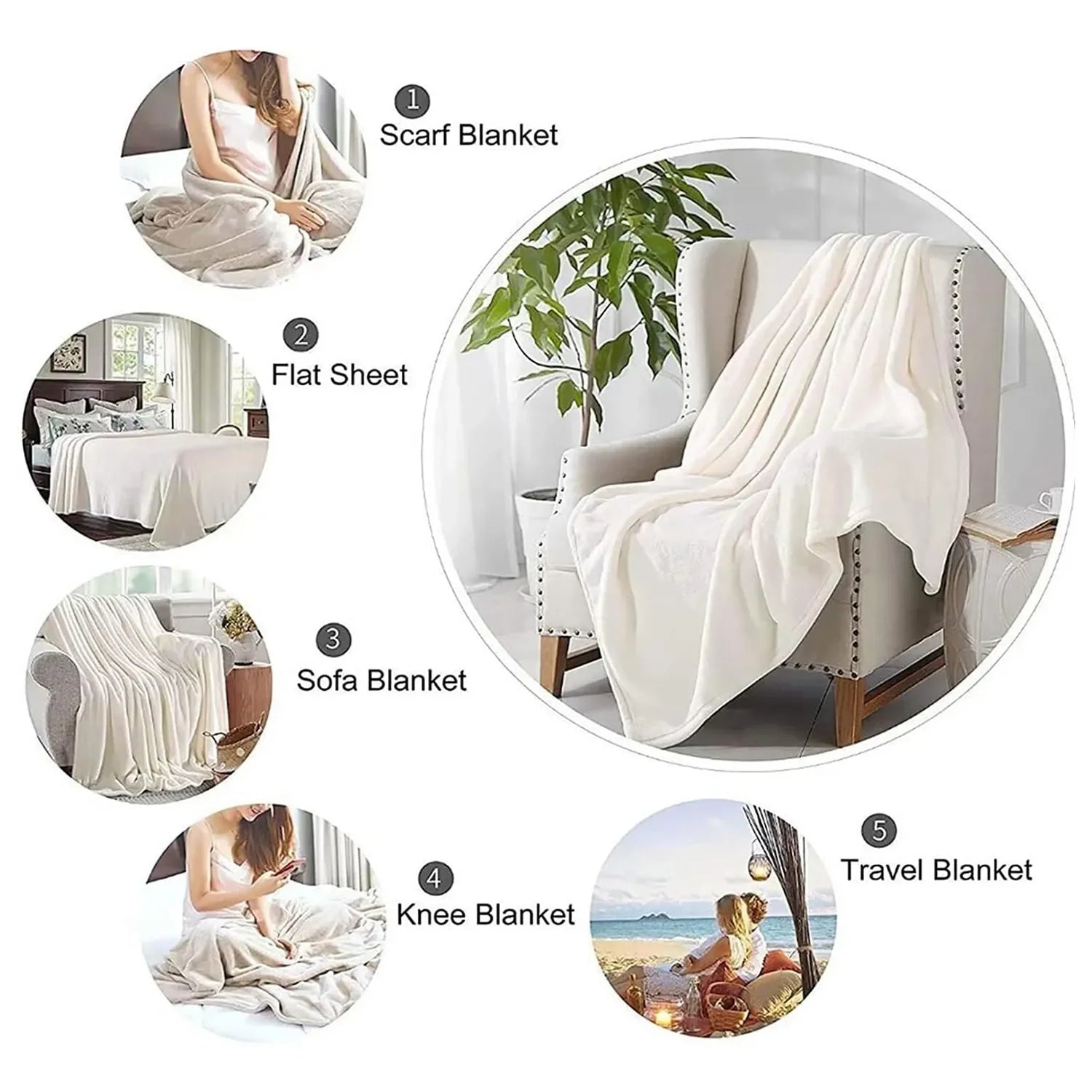 Woodland Deer Throw Blanket