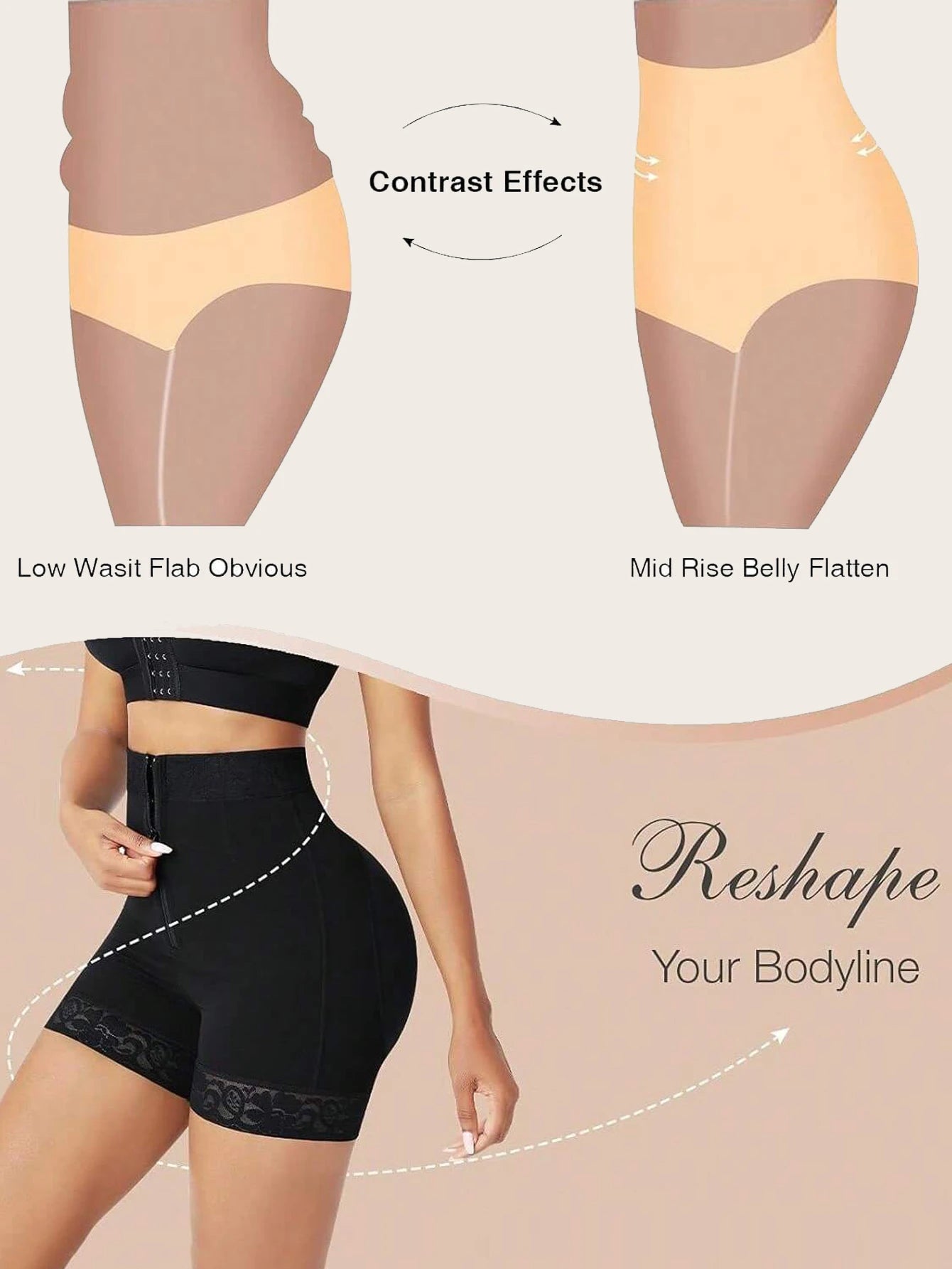 Lace Trim Sculpting Shorts