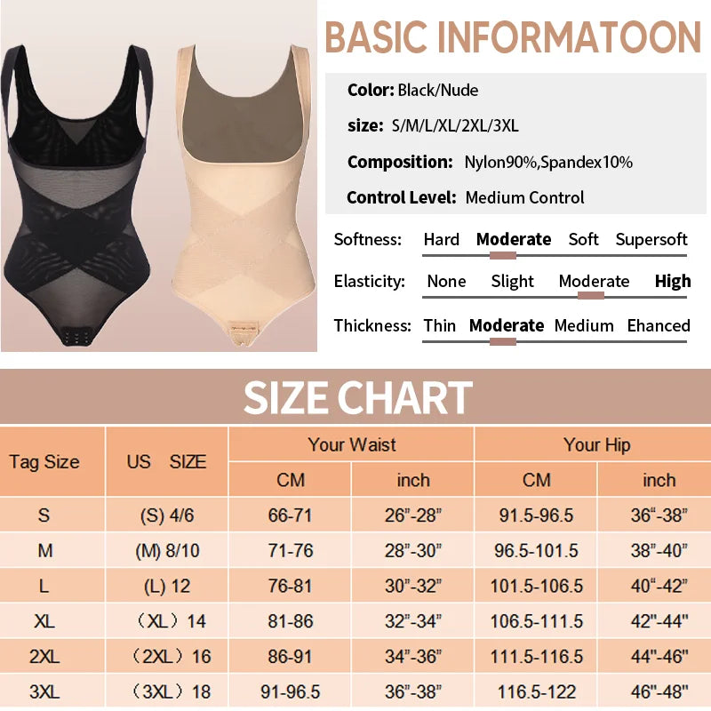 Sexy Criss Cross Mesh Shapewear