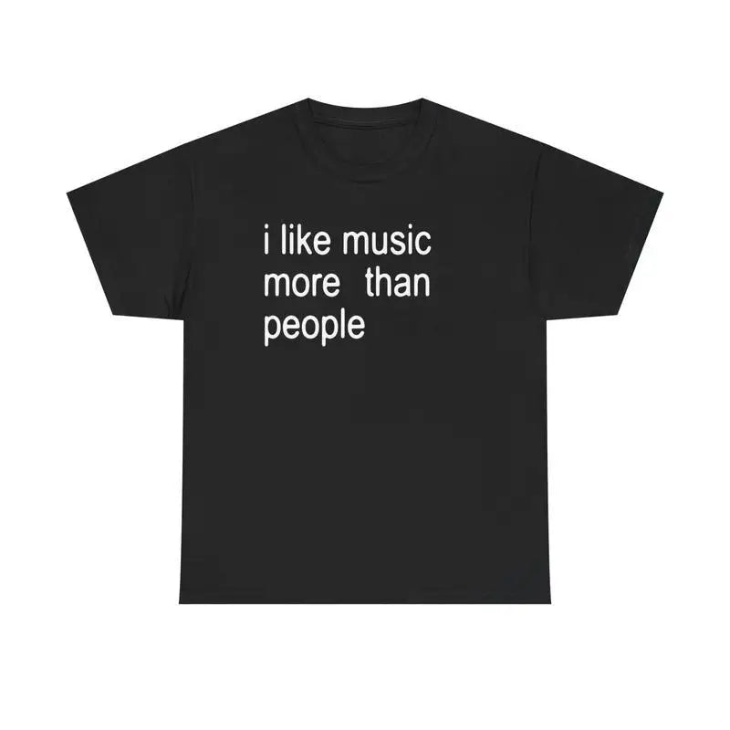 Unisex "I Like Music More Than People" Graphic Tee