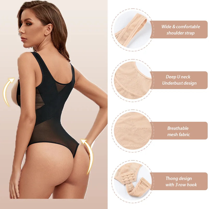 Sexy Criss Cross Mesh Shapewear