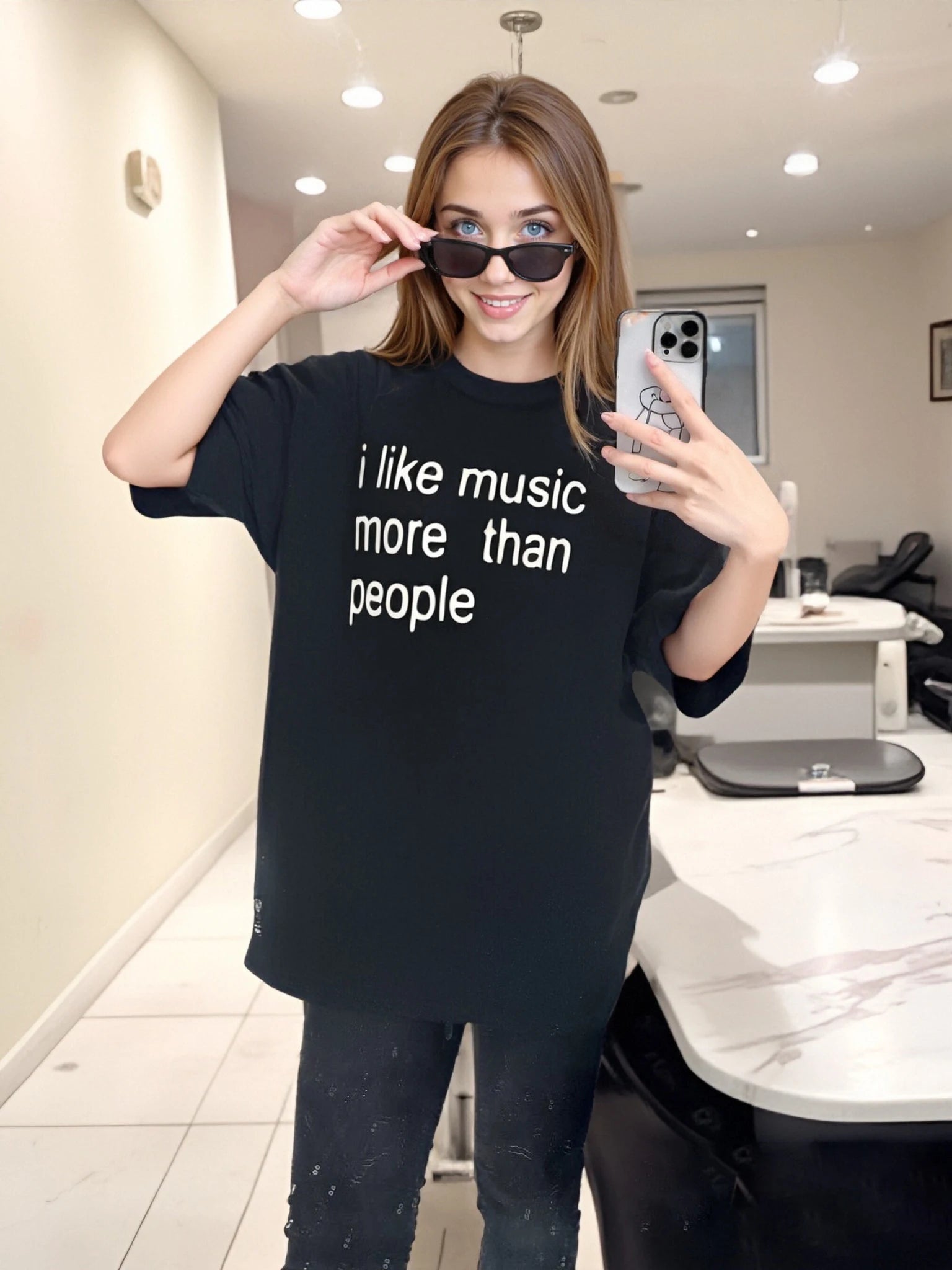 Unisex "I Like Music More Than People" Graphic Tee