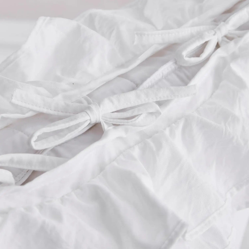 3 Piece Ruffled DUVET Cover Set Queen- COMFORTER NOT INCLUDED