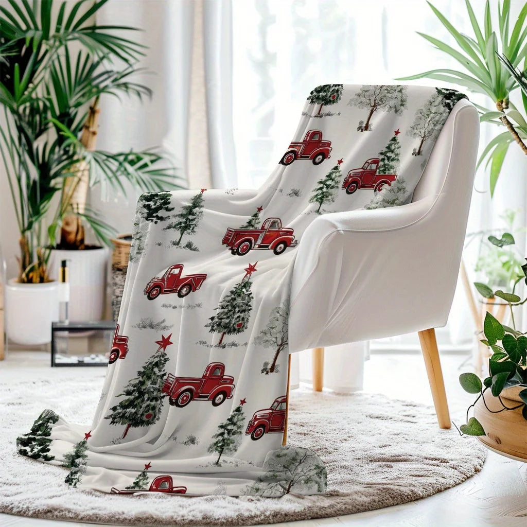 Red Truck Throw Blanket