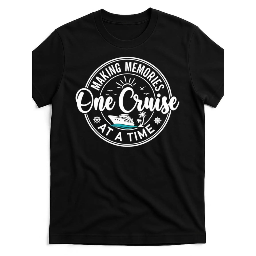"Making Memories One Cruise At a Time" T-Shirt, Funny Vacation Trip Tops for Women, Travel Gift for Family