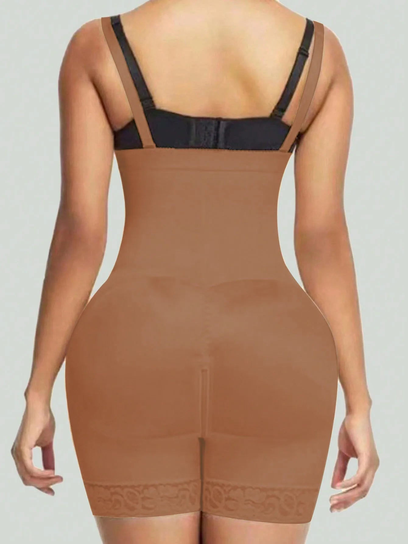 Brown Medium Control Top High Waisted Shorts