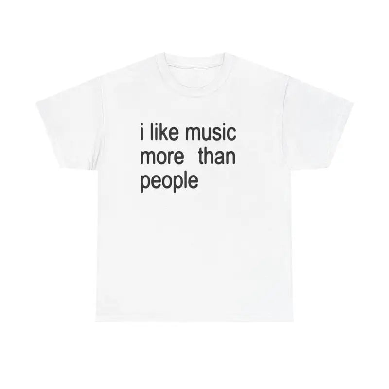 Unisex "I Like Music More Than People" Graphic Tee