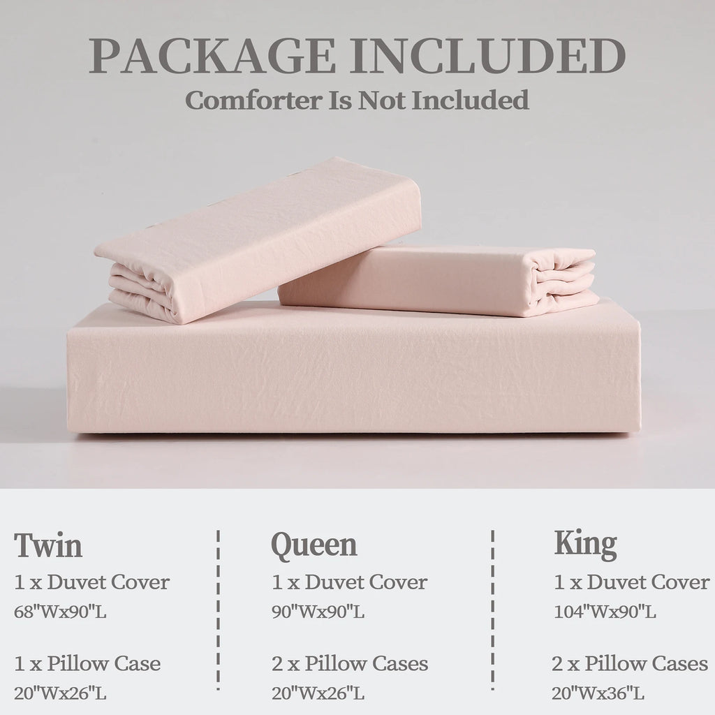 3 PC Ruffled Duvet Cover Set- COMFORTER NOT INCLUDED.