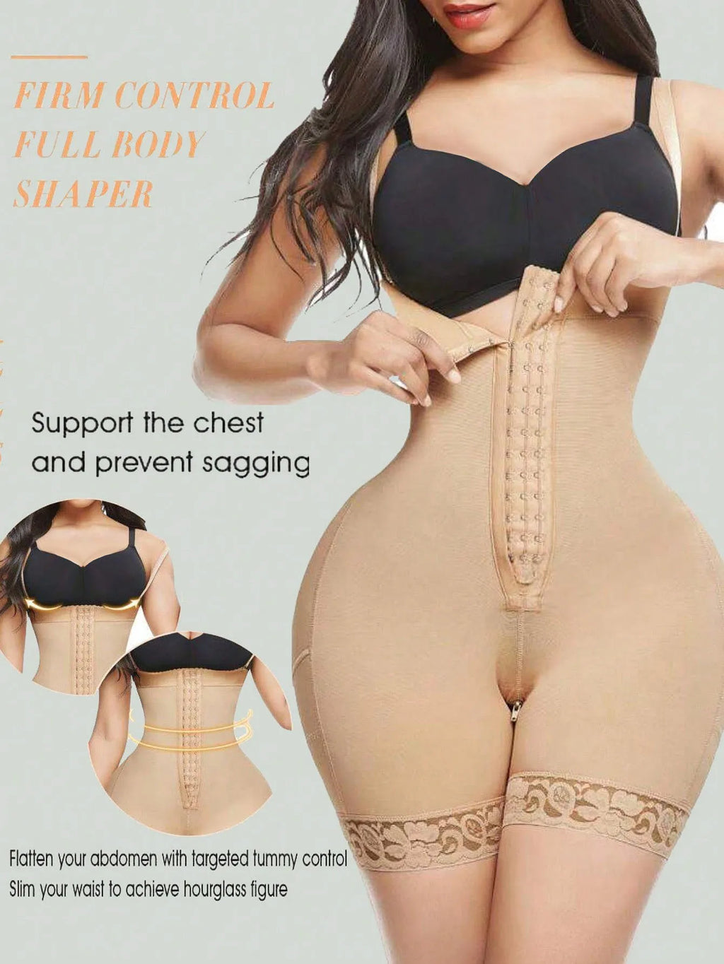  Khaki High Waist Medium Tummy Control Shapewear  