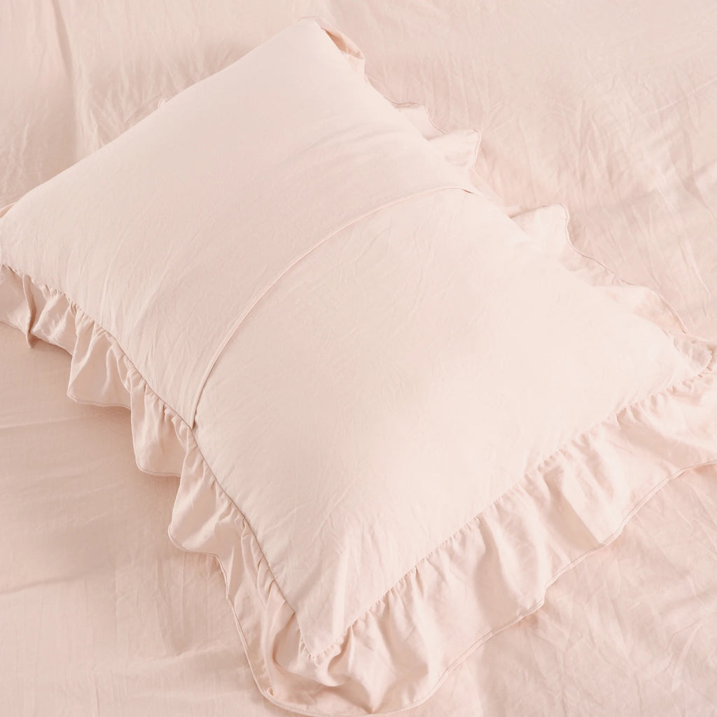 3 PC Ruffled Duvet Cover Set- COMFORTER NOT INCLUDED.